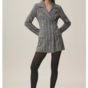 Anthropologie Hutch Double-Breasted Blazer Romper Preppy Academic Look